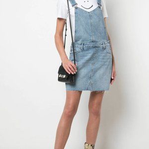 NEW Paige Overall Denim Suspender Dress Skirt Sz26